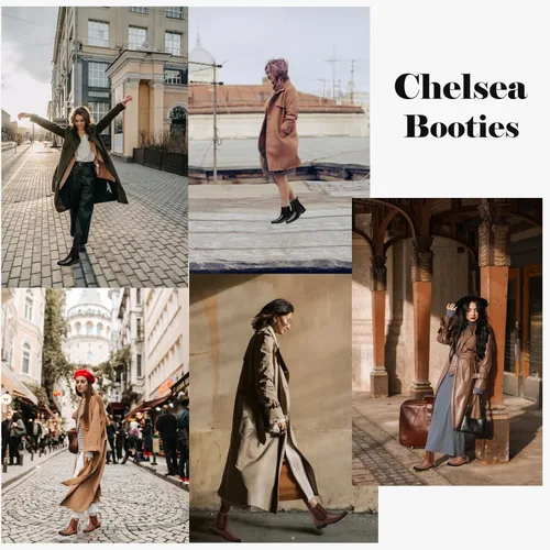 Vista 5 de MEMON Botas Chelsea para mujer, botines de tacón bajo para mujer, estilo casual, cómodo, negro, botines al tobillo