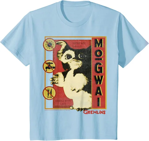 Vista 6 de Camiseta con póster de Gremlins Mogwai Three Rules para niños, Negro, Kids 2