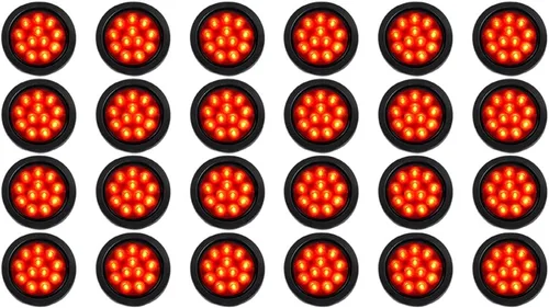 Vista 18 de Kit de tapones de cableado con cubierta de hule para luz trasera LED redonda de 4", 12 ledes, para RV, camioneta