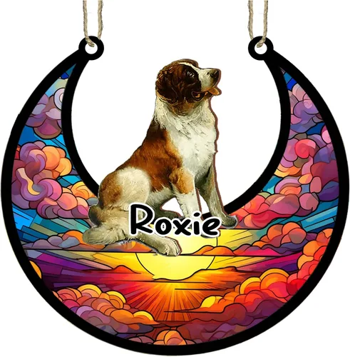 Vista 37 de LOVELYPOD Adorno de Navidad personalizado para perro pastor australiano, atrapasoles conmemorativo, adorno de Navidad de pastor australiano