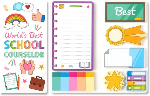Vista 66 de Xqumoi Juego de 2 notas adhesivas Teaching is A Work of Heart, lápiz de pizarra, Apple, blocs de notas autoadhesivas para el profesor, escritura