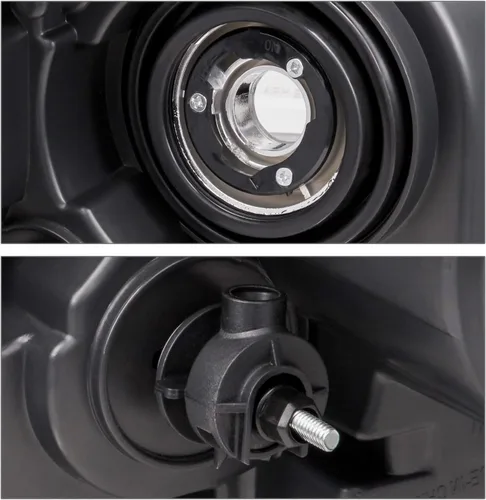 Vista 6 de M-AUTO Conjunto de faros delanteros de proyector con bombillas halógenas compatible con Jeep Grand Cherokee 14-16 Pre Facelift, faros estilo OE
