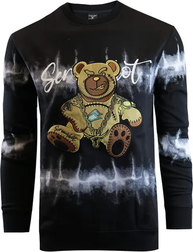 Vista 2 de Screenshot - Sudadera de forro polar con cuello redondo para hombre estilo urbano de hip hop sin botones