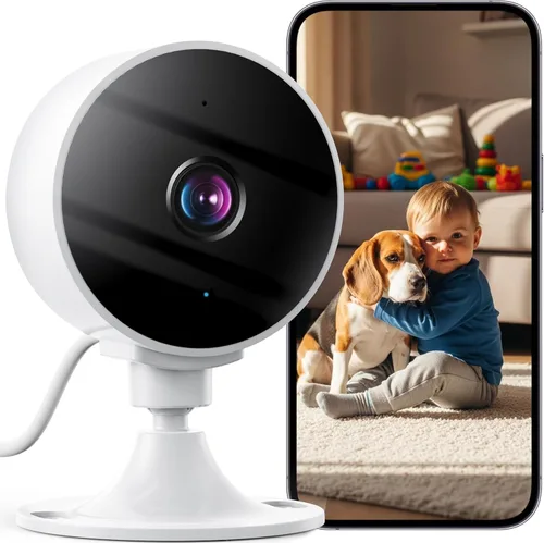 Vista 11 de Cámara de seguridad interior Elelink 2K 3MP, detección de movimiento y sonido, alertas en tiempo real, audio bidireccional, funciona con Alexa