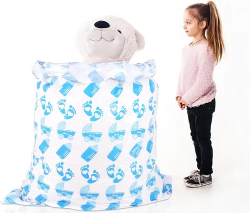 Vista 4 de ysmile Bolsa de regalo extra grande para baby shower, bolsa de envoltura de regalo para niños, bolsa de plástico gigante de 60 pulgadas