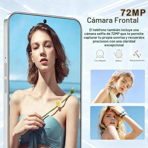 Vista 5 de Teléfonos desbloqueados C24 Ultra 5G, 128GB+4GB Celular,6.3" HD Smartphone Negro-6.3"-128GB