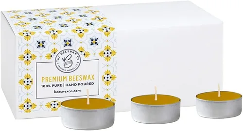 Vista 6 de The Beeswax Co - Velas de cera de abejas ligeras, perfumadas a miel natural, para el hogar, larga duración y ecológicas, mecha de algodón