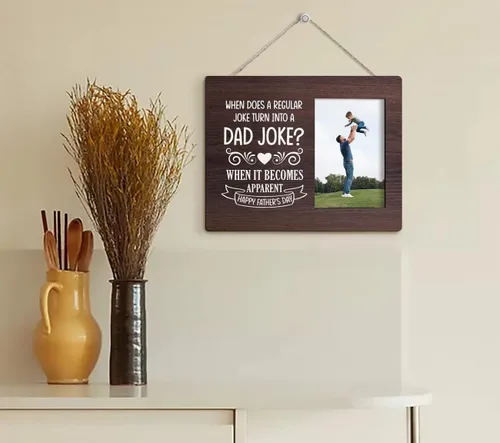 Vista 7 de Regalos para papá: placa de marco de fotos, feliz día del padre, divertido marco de fotos, regalo ideal para papá de hija o hijo