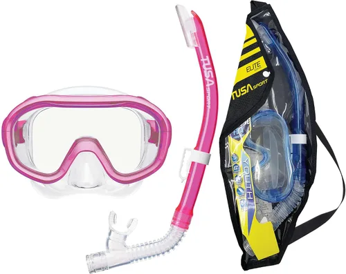 Vista 8 de TUSA Sport Mini-Kleio Junior Máscara y Snorkel Combo (con bolsa reutilizable)