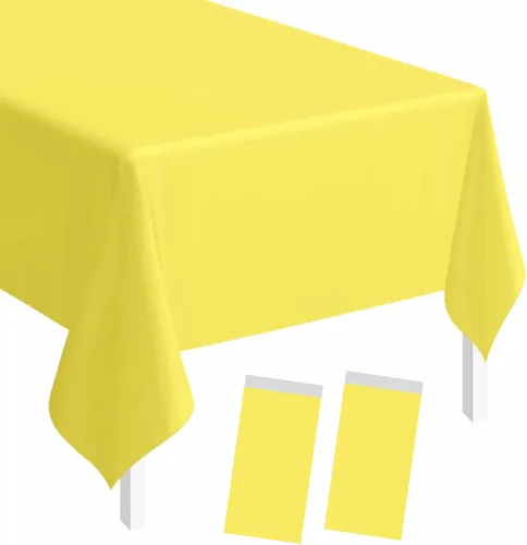Vista 32 de SietDESEO - Paquete de 2 manteles a cuadros azul y blanco, 54 x 108 pulgadas, mantel premium desechable de plástico para picnic, diseño gingham