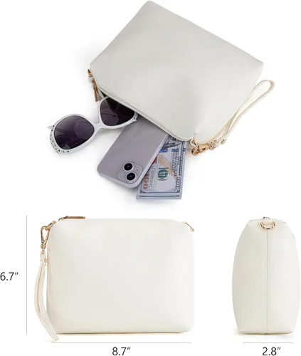 Vista 6 de Montana West - Bolso para mujer tipo hobo, ultra suave, plegable, con monedero
