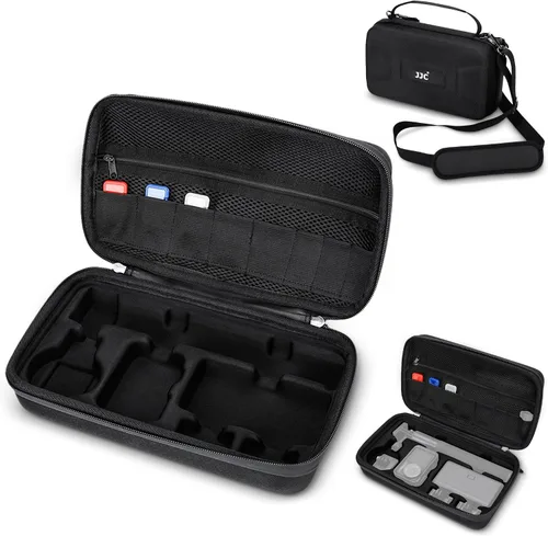 Vista 10 de Kiorafoto Funda rígida OSMO Pocket 3, bolsa de protección portátil de EVA con correa larga de 53.54 pulgadas y 3 fundas para tarjetas MicroSD