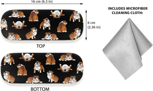 Vista 2 de WIRESTER Funda rígida para lentes de sol, funda protectora con tela de microfibra