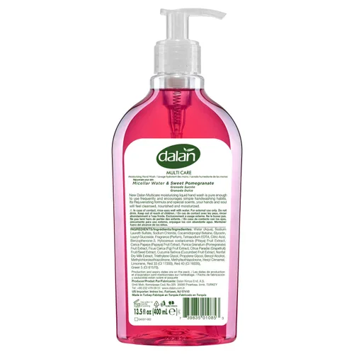Vista 2 de Dalan Sweet Pomegranate Multicare - Jabón líquido ultra hidratante para manos normales y secas, sensación fresca, limpia y suave