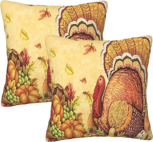 Vista 14 de Juego de 2 fundas de almohada decorativas con diseño de campanas de árbol de Navidad de 16 x 16 pulgadas, fundas de almohada decorativas