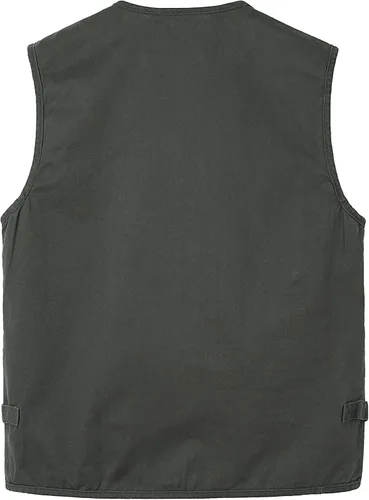 Vista 3 de Chaleco de pesca para hombre con múltiples bolsillos, sin mangas, chaleco de caza, safari, viajes, al aire libre, chaleco casual