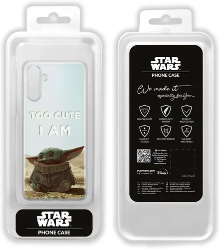 Vista 2 de ERT GROUP Caja del teléfono móvil para Samsung A13 5G/A04S Original y con licencia oficial Star Wars Patrón Baby Yoda 004 adaptado de manera óptima