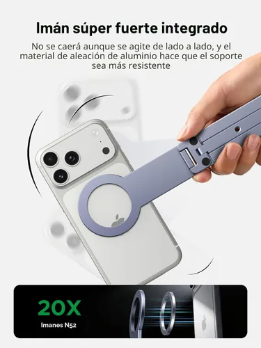 Vista 5 de UGREEN Magsafe - Soporte de trípode, trípode de viaje ultracompacto