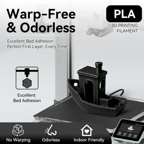 Vista 2 de Kingroon PLA - Filamento para impresora 3D, 10 carretes, precisión dimensional de +/- 0.02 mm, carrete de 10 kg (22 libras), 1.75 mm, 5 negro + 5