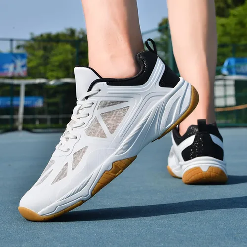 Vista 4 de Zapatos deportivos casuales de entrenamiento de squash, tenis de bádminton, zapatos de pickleball para mujer, zapatos deportivos de raqueta