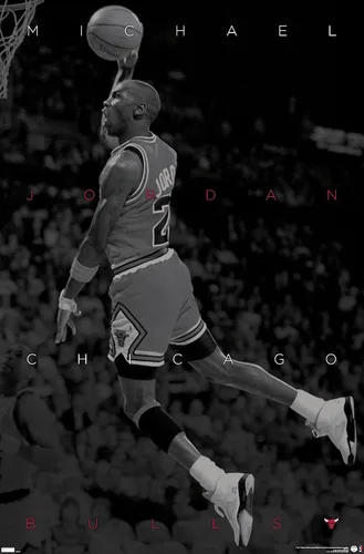 Vista 11 de Trends International Michael Jordan - Póster de pared en blanco y negro, 14.725 x 22.375 pulgadas, versión enmarcada de madera de granero