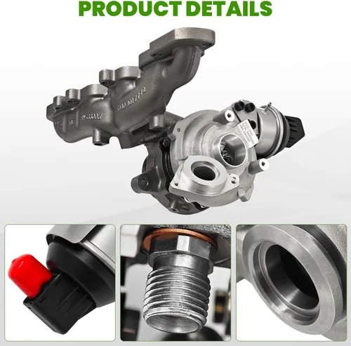 Vista 6 de Turbocompresor turbo 03L253010J compatible con VW Passat/Ibiza/Passenger 2.0TDI para Audi A3 Q3 Cabriolet/Limousine/Sportback 2.0L 2006-2014