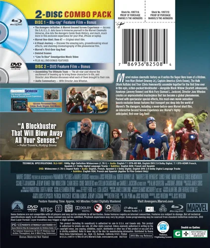 Vista 2 de Marvels The Avengers Blu-ray