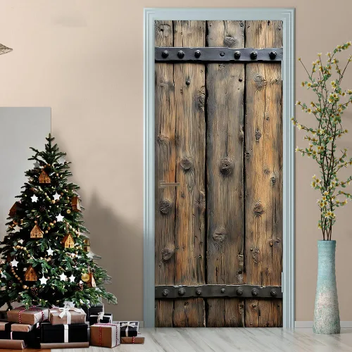 Vista 46 de Adhesivos 3D para puerta, murales para despegar y pegar, puerta de madera, papel tapiz autoadhesivo, extraíble, PVC, impermeable, póster para Puerta