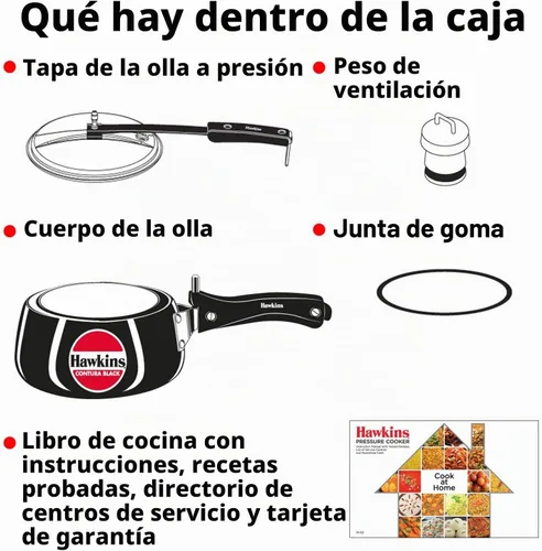 Vista 12 de [Usado] Hawkins Olla a presión Contura Black 1,5 litros