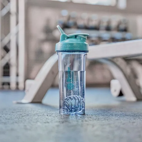 Vista 6 de BlenderBottle - Botella agitadora Pro Series perfecta para batidos de proteínas y preentrenamiento, 32 onzas, azul ceruleo