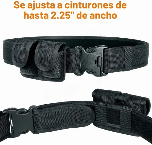 Vista 3 de Bolsa de carga de doble velocidad - Nylon negro - Capacidad para cargadores de dos velocidades .38 /.357 Nylon 1680D