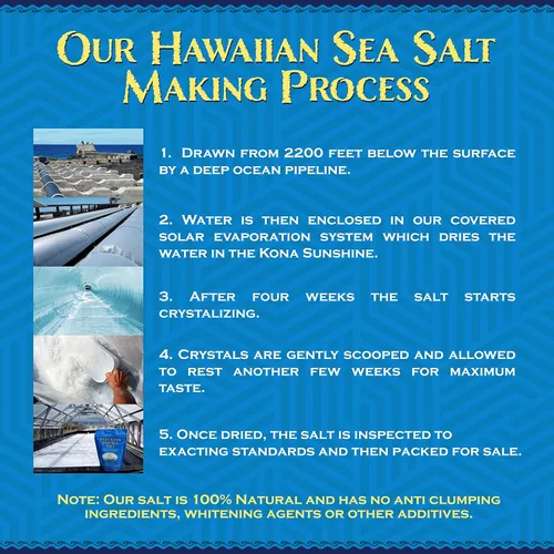Vista 4 de Pure Kona - Recambio de sal marina profunda, 6 onzas, pura y premium, 100% sal marina profunda hawaiana Kona