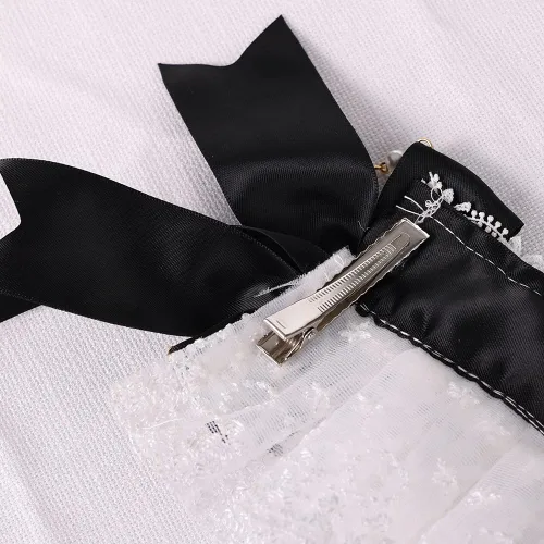 Vista 5 de COSDREAMER Diadema para cosplay de criada para niñas (negro)