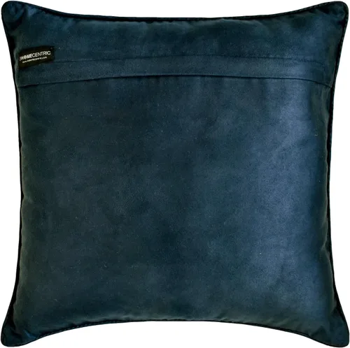 Vista 191 de The HomeCentric Funda de almohada con cremallera, funda de cojín azul de 12 x 12 pulgadas, funda de cojín de algodón bordado para sofá, diseño