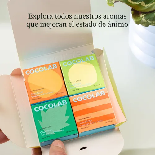 Vista 7 de Cocolab Hilo dental tejido, cuidado bucal diseñado por dentistas, aroma a coco, encerado, expandible, vegano, hilo dental amigable para niños