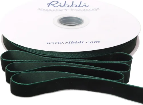 Vista 50 de Ribbli - Cinta de terciopelo negro de 1 pulgada, carrete continuo de 25 yardas, cinta de Navidad negra para envoltorios de regalos, manualidades