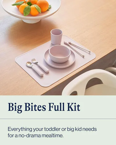 Vista 2 de Lalo Big Bites - Juego completo de vajilla para niños, apto para lavavajillas, sin BPA, juego de vajilla para niños, incluye cuenco apilable, plato