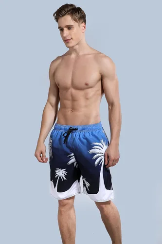 Vista 4 de MILANKERR Traje de baño para hombre, traje de baño para hombre, traje de baño para hombre, traje de baño corto de 9 pulgadas de entrepierna de 20