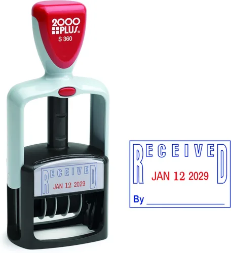 Vista 3 de Cosco 2000 Plus Self-Inking Two-Color Type Size 1 1/2 inReceivedin Dater (011034) (Pack of 8)