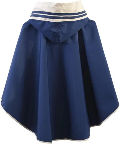 Vista 2 de Hiheart Impermeable impermeable impermeable poncho de lluvia con capucha para niñas