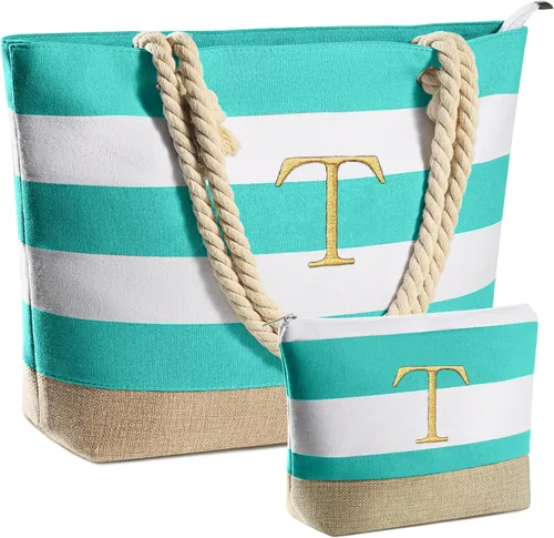 Vista 112 de YOOLIFE Bolsas de playa para mujer, bolsa de lona de viaje, bolsa impermeable para piscina, artículos esenciales de viaje, regalos para mujeres