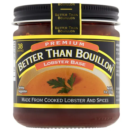 Vista 4 de Better Than Bouillon Base Premium de Langosta, Hecho de Langosta Cocida Selecta y Especias, Rinde 9.5 Cuartos de Caldo 38 Porciones, 8 Onzas