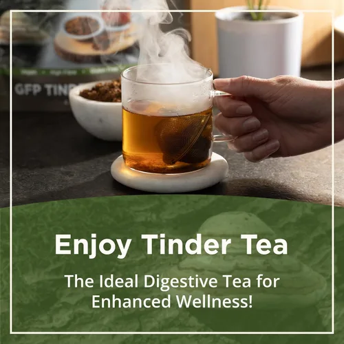 Vista 3 de Tinder Conk Tea - Té de yesca - Té de hojas sueltas - Té de hierbas - Té de hongos - Bebida digestiva - Té de comodidad para el vientre - Té