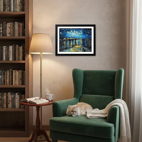Vista 2 de NIHO-JIUMA - Kits de arte de diamantes de noche estrellada, 11.8 x 15.7 in/12 x 16 pulgadas Taladro completo 5D, regalo para adultos