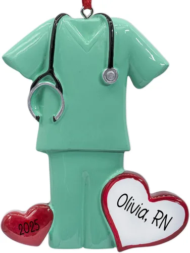 Vista 11 de Adorno de Navidad personalizado de ambulancia 2026 – Personalización gratuita Regalo de recuerdo único para paramédicos médicos de emergencia EMT