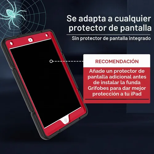 Vista 4 de Grifobes Fundas para iPad 6ª/5ª generación 2018/2017, para iPad Air 2 2014 9.7 pulgadas, resistente a prueba de golpes y resistente funda protectora