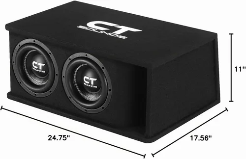 Vista 7 de CT Sounds Caja de subwoofer de coche con puerto dual de 8 "1600W de la serie Tropo - TROPO-2X8D4