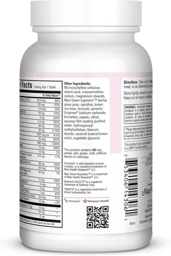 Vista 5 de Maxi Health Vitaminas prenatales para mujeres – Vitaminas prenatales diarias con hierro, folato, colina, vitamina D3 y nutrientes esenciales