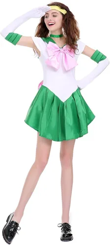 Vista 2 de Angelaicos Vestido de disfraz de bloque de color para mujer