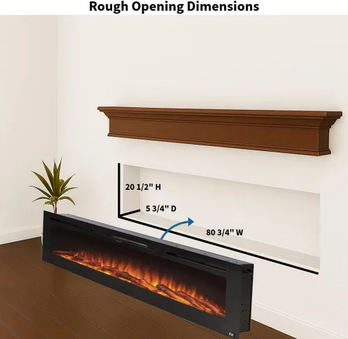 Vista 22 de Touchstone Sideline - Chimenea eléctrica empotrable